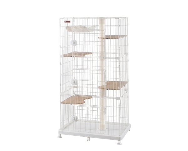 アイリスオーヤマ キャットランドケージ ワイド PCLC-903 オフホワイト/ダークグレー/ダークブラウン