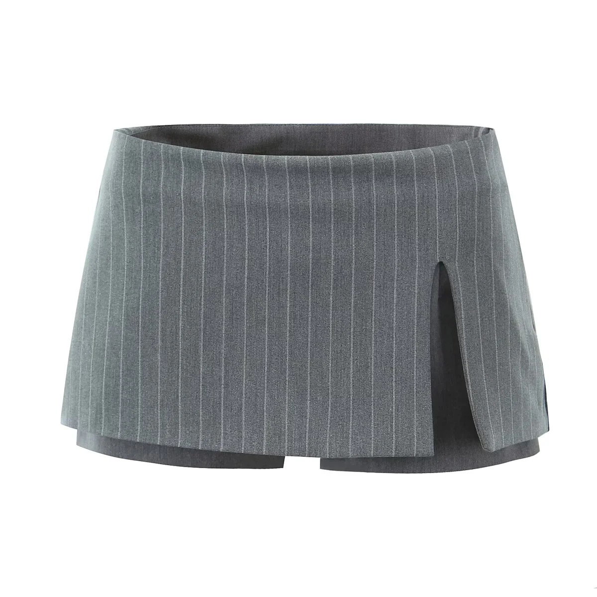 アメリカ風イギリス風の細いストライプのハイウエストAラインスカート2025年夏の新作スタイル露出防止ミニスカート 4,618円