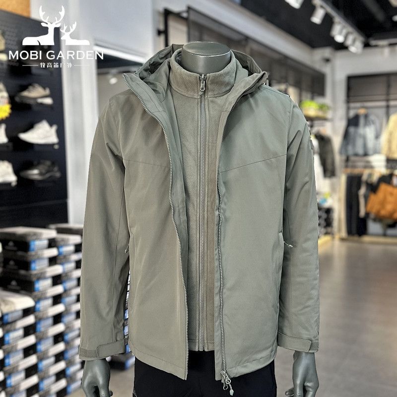 メンズ 2024年秋冬新作 アウトドア 防風 通気性 保温 スリーインワン フリースジャケット