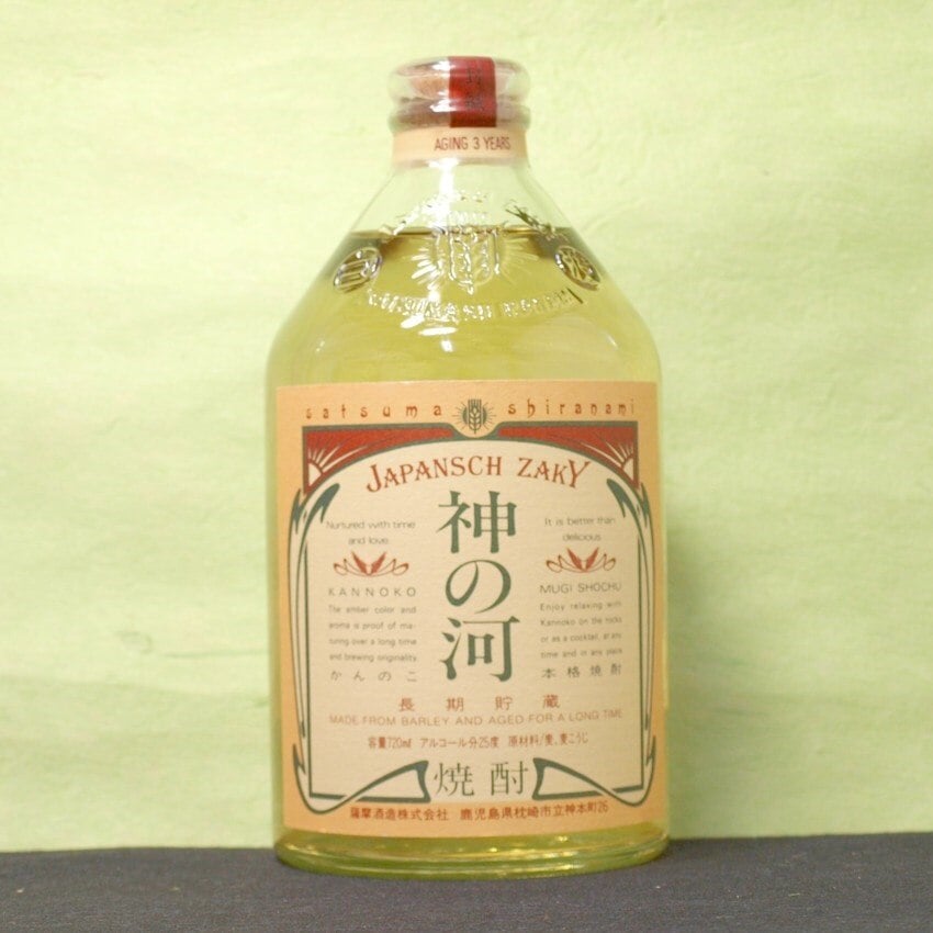送料無料1ケース単位神の河25度720ml6=1ケース箱無し麦焼酎長期貯蔵樫樽メーカー鹿児島県：薩摩酒造(株)