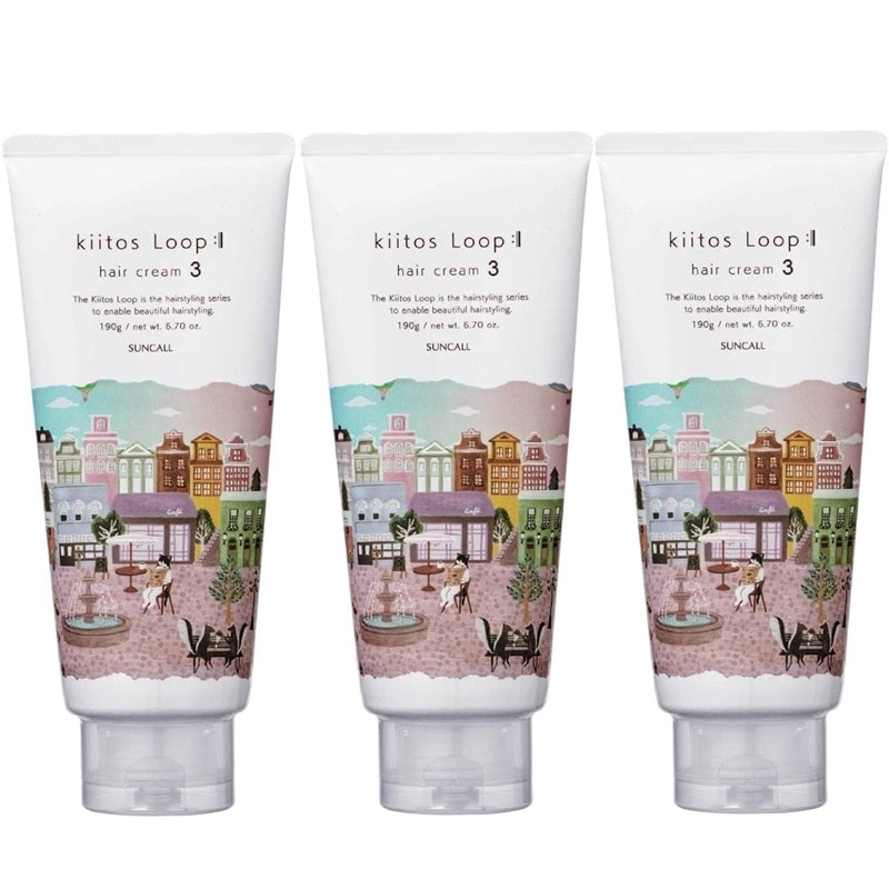 キートス ループ ヘアクリーム 3 190g ×3個 セット スタイリングワックス / スタイルキープ / ソフトワックス / 動きのあるヘアスタイル