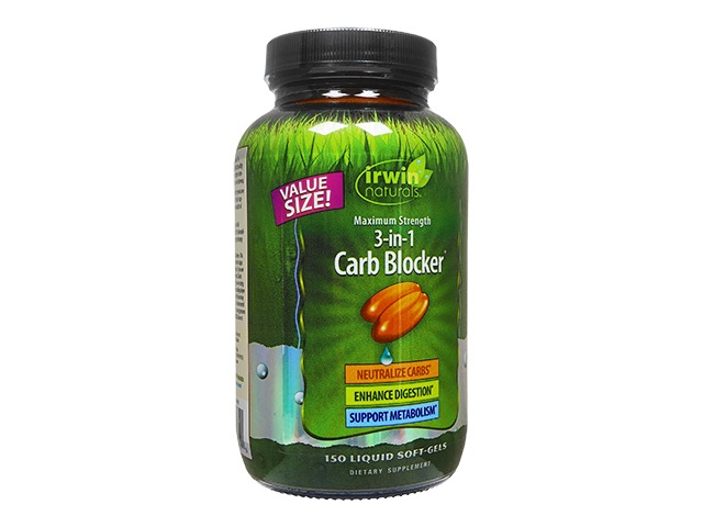 【(Iirwin) マキシマムストレングス 3イン1 カーボブロッカー　150カプセル】　白インゲン豆エキスが炭水化物を分解抑制し摂取カロリーを抑制するダイエットサプリメントです