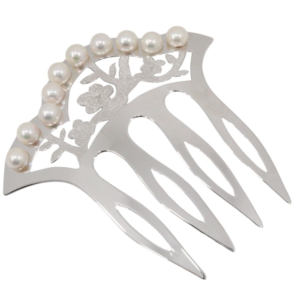 真珠 コーム 和装 髪飾り・かんざし シルバー パール レディース 中古品