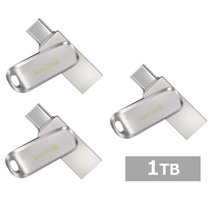 【3セット】 サンディスク USBメモリ SDDDC4-1T00-G46 Ultra Dual Drive Luxe USB Type-C 1TB Sandisk iPhone iPad An