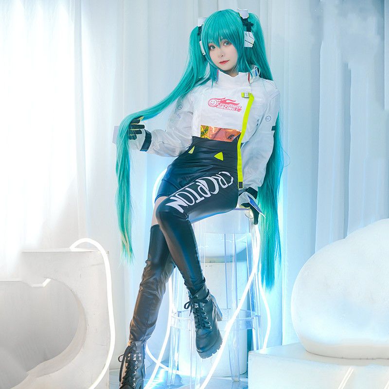 初音ミクcos服レース初音.racingミクゲームオタクスーツc服現品