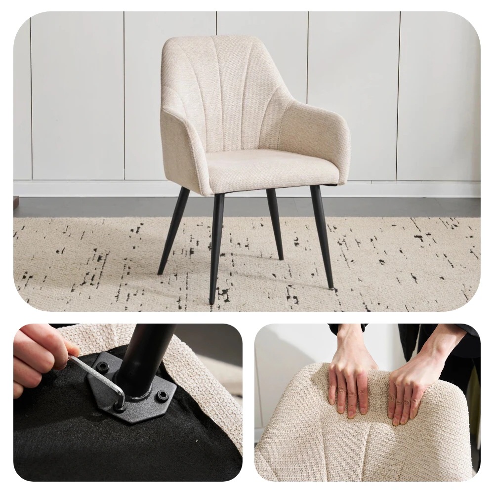 今も人気！単品１脚ダイニングチェア 椅子 コンパクト スチール脚 来客対応チェア おしゃれ 組立簡単 北欧風 イス テレワーク 在宅ワーク耐荷重130kg36