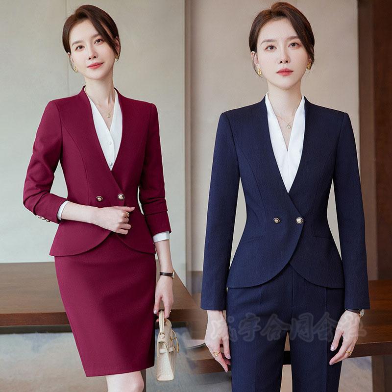 新しい秋のスタイル レディース パンツスーツ スカートスーツ 大きいサイズ ビジネス オフィス 事務服 フォーマル 通勤OL 入学式 卒業式 面接 上下2点セット 洗える 春秋新作 Lucky Sho