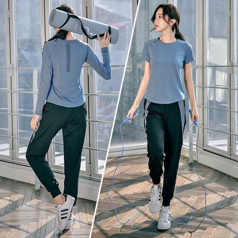 【3点セット】2025新作 おしゃれヨガウェア上下セット レディース スポーツスーツ女性長半袖ゆったりプロスポーツランニングウェア春夏おしゃれヨガウェア 速乾 運動ズボン ジャージ ヨガパンツ ダイエ