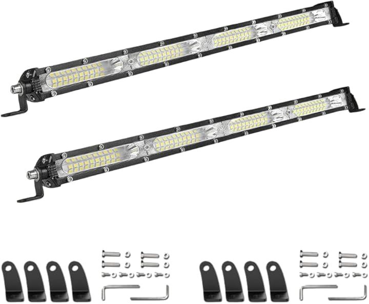 LEDワークライト ライトバー 12V 24V デイライト スポットライト フォグランプ トラック 車 作業灯 投光器 車幅灯(13インチx2個セット)