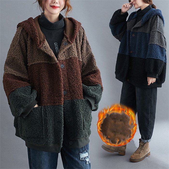 両面着ボアコート コート レディース ムートンコート フード付き フェイクファー オーバーコート 大