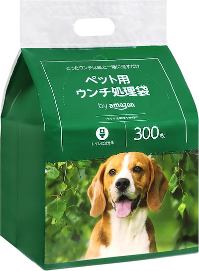 他サイト： by Amazon 犬用 ウンチ処理袋 無香料 300枚 (トイレに流せる)の商品画像
