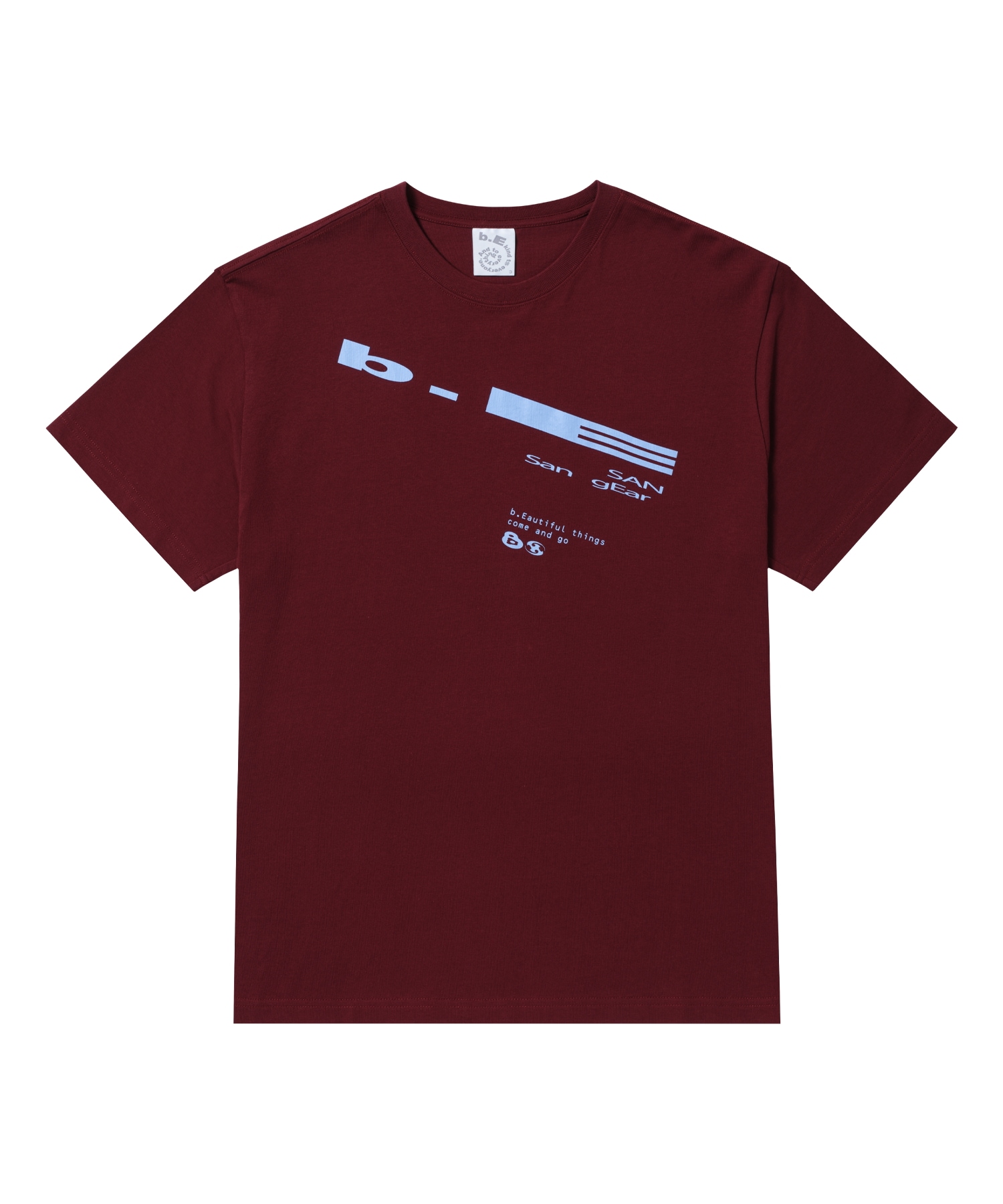 【SANSANGEAR】 SAN SAN X b.E SPROUT T-SHIRTS : WINE