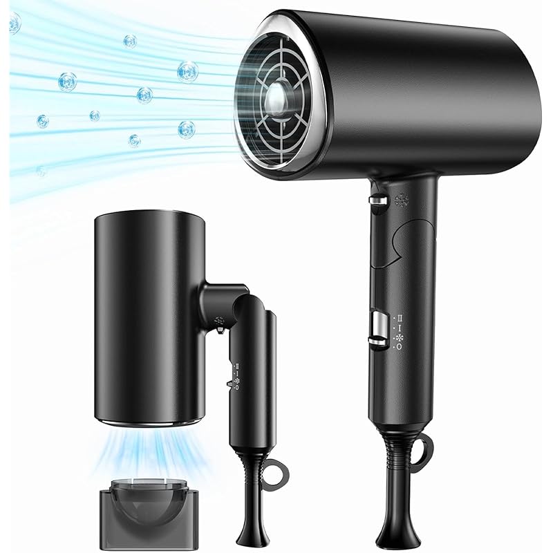 ドライヤー 大風量 速乾 折り畳み式【60秒速乾】 1400W ヘアドライヤー マイナスイオン ヘアサロン 3段階調整可能 温冷風切替 軽量 静音 57℃恒温 過熱防止機能 ノズル付き 持ち運び便利 6,324円