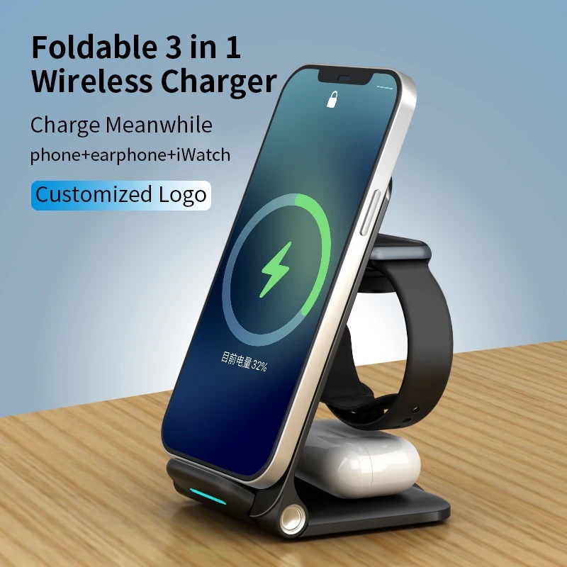 Gtimlmc-ワイヤレス折りたたみ式充電器,3 in 1,15W,急速充電ステーション,iphone 15,samsung galaxy s24,xiaomi 14用