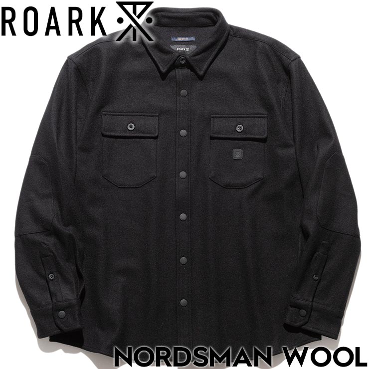 ROARK ロアーク NORDSMAN WOOL 長袖シャツ ウールシャツ RLWJ1070-BLK 日本代理店正規品