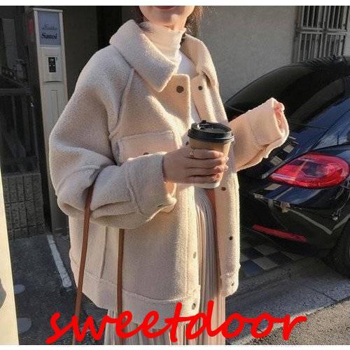 コート レディース 40代 50代 2021 秋 冬 秋冬 大きいサイズ アウター ショート丈 羽織り ウール ゆったり 無地 シンプル オーバーサイズ カジュアル