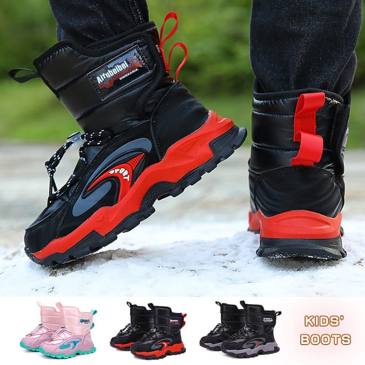 短納期防水 スノーブーツ キッズ 滑らない ボアブーツ ショートブーツ 厚底 雪靴 ブーツ 子供 男子 女子 あったか 防寒ブーツ ウインターブーツ 通学 アウトドア
