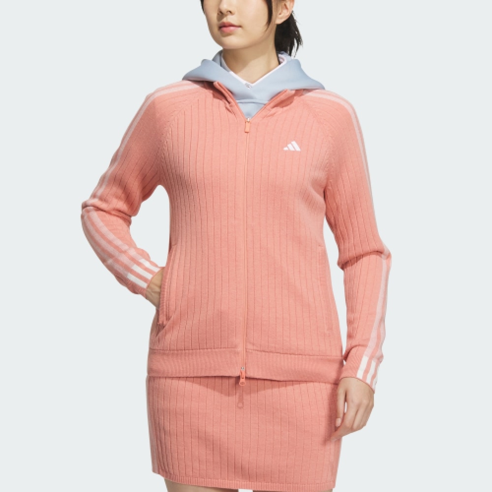 アディダスゴルフウィンドレディー 3S フルジップ長袖セーターHY0858