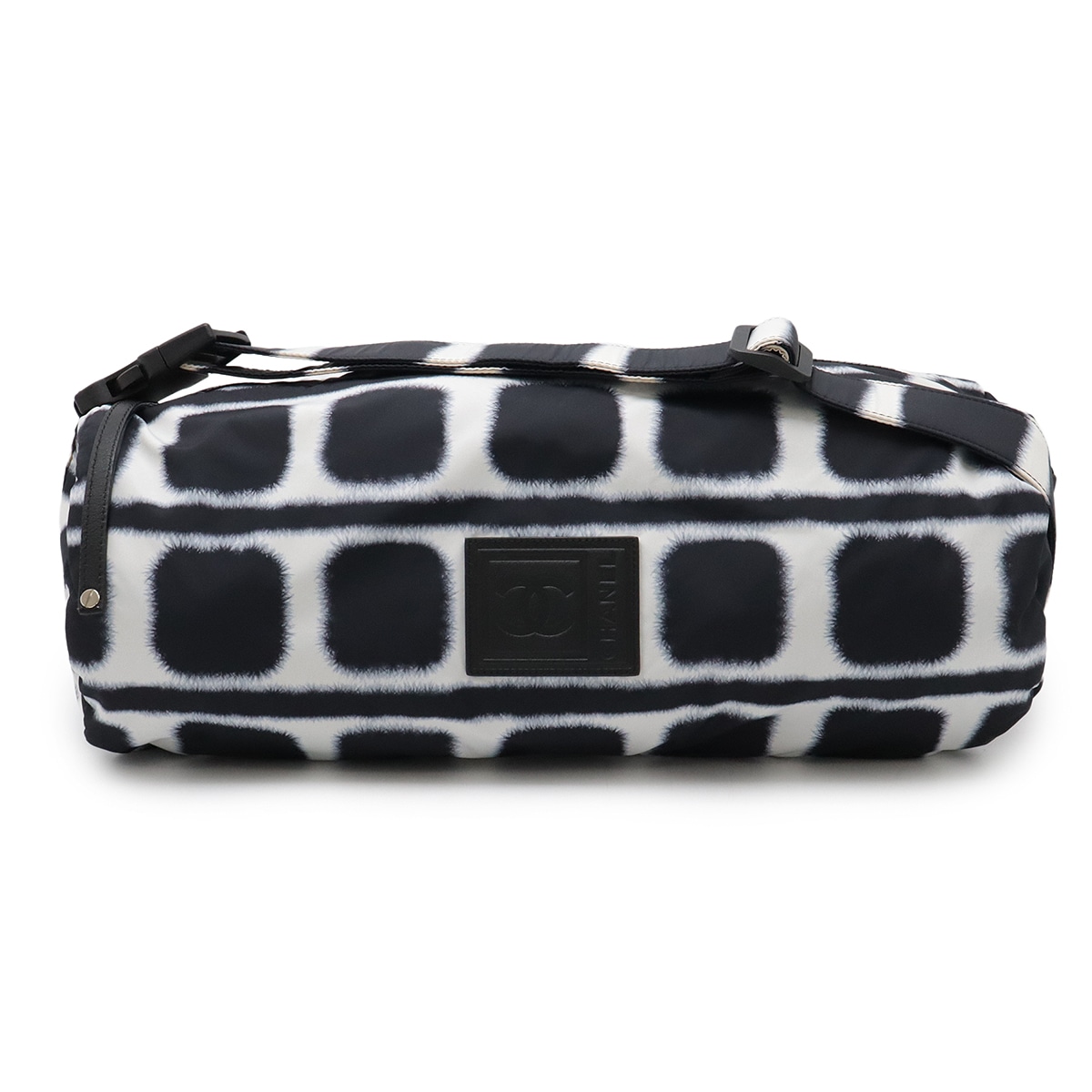 スポーツライン ショルダーバッグ ドラムバッグ 斜め掛け ナイロン ホワイト 白 ブラック