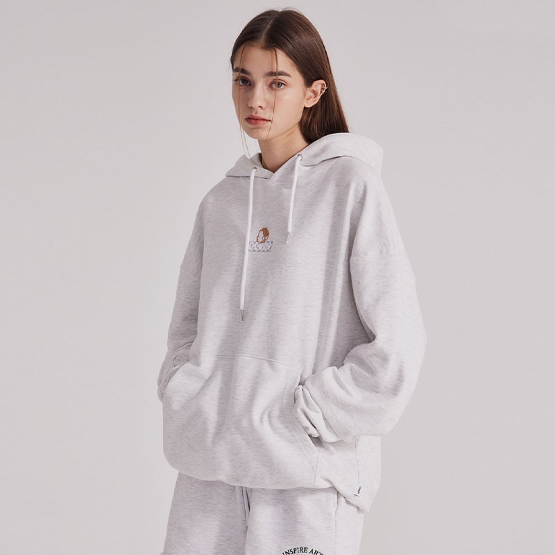 [JINRO collbo] JINRO Gold Toad Hoodie_Light grey