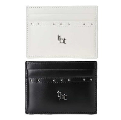 カードケース・名刺入れ [three times]Classic stud card holder (2colors) Qoo10] threetimes Classic stud card ho : バッグ・雑貨
