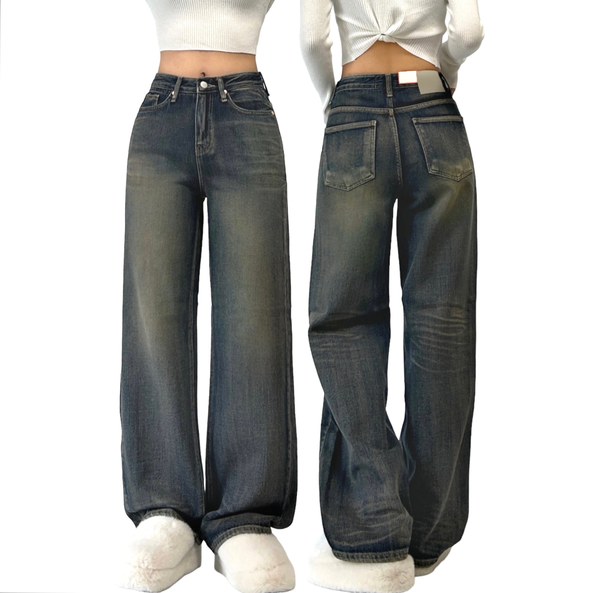 dirty embo slim wide denim！デニム・ジーンズ