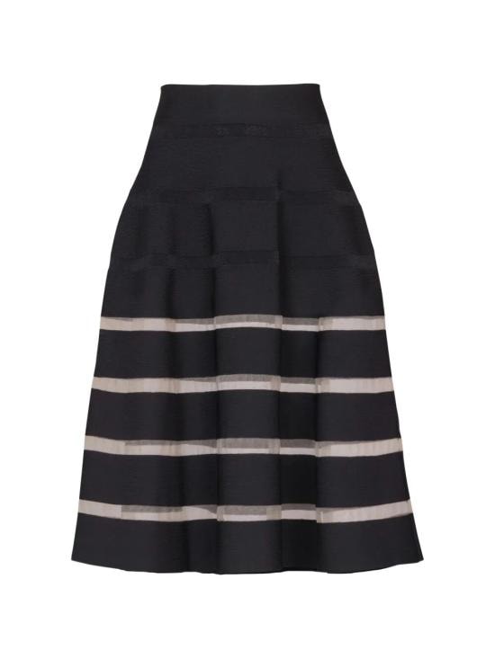 BALMAIN Women Long Skirts GF0LD545KJ75 0PA BLACK