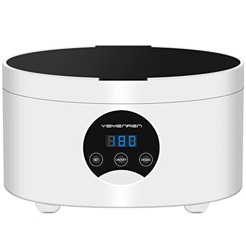 色：ホワイト YEMENREN 超音波洗浄機 600ml 大容量 48000Hz 小型家用 5段階