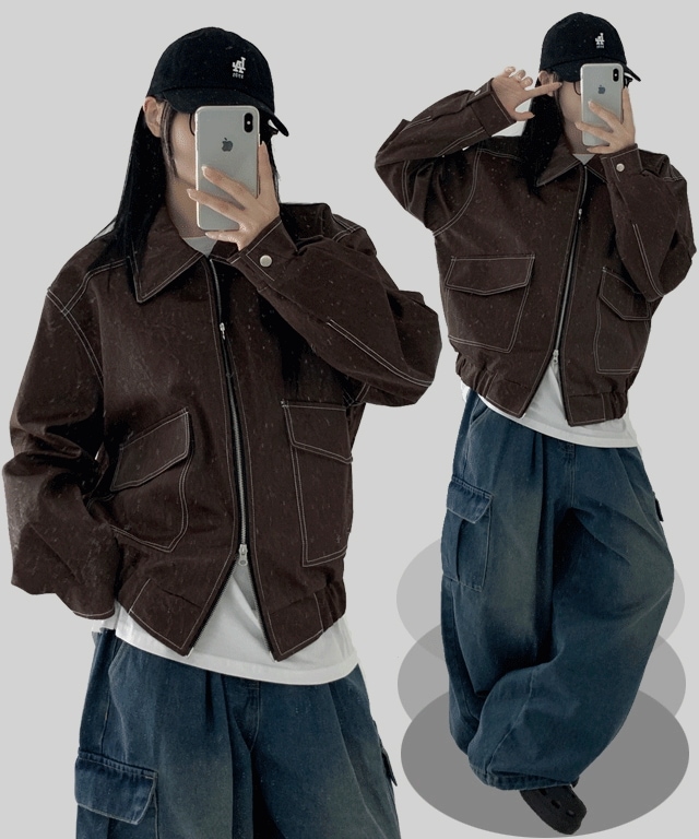 [男女共用/カップルアイテム] レイシー ステッチ ジャケット