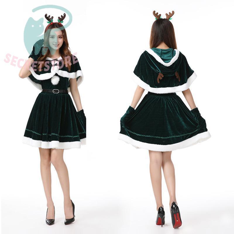 【 2025新作最安値に挑戦】 クリスマス コスプレ レディーストナカイ サンタ 衣装クリスマス コスチューム サンタクロース コスプレ サンタコスチューム ワンピース ロング 大 人用衣装