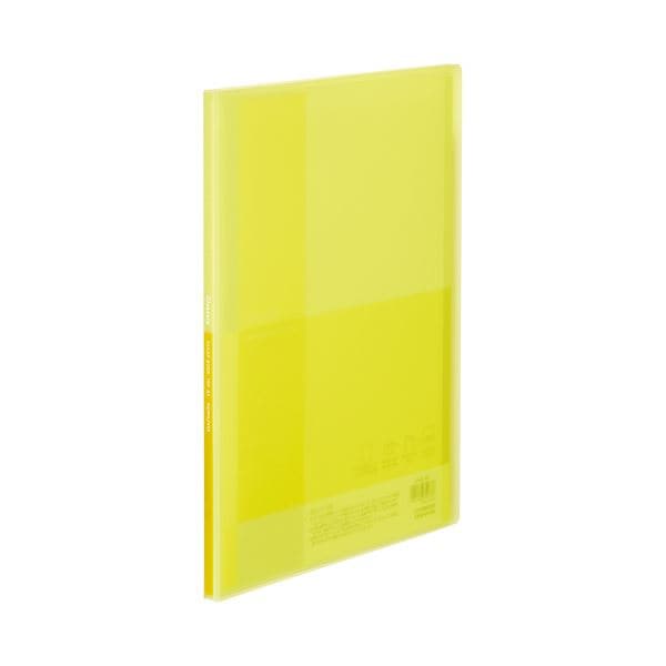 （まとめ）コクヨ クリヤーブック（Glassele） 固定式 A4タテ 10ポケット イエロー ラ-GL10Y 1冊 (×50セット)