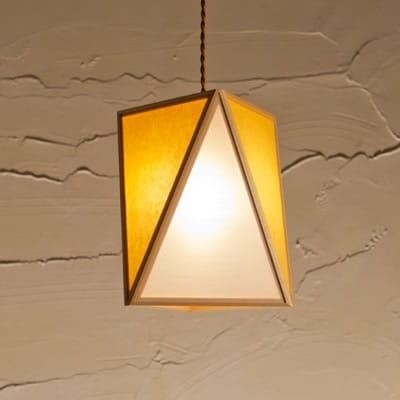 和風照明 和室 ペンダントライト 彩 -sai- 白×山吹 AP837-E 新洋電気 手作り おしゃれ 天井照明 強化和紙（ワーロン）