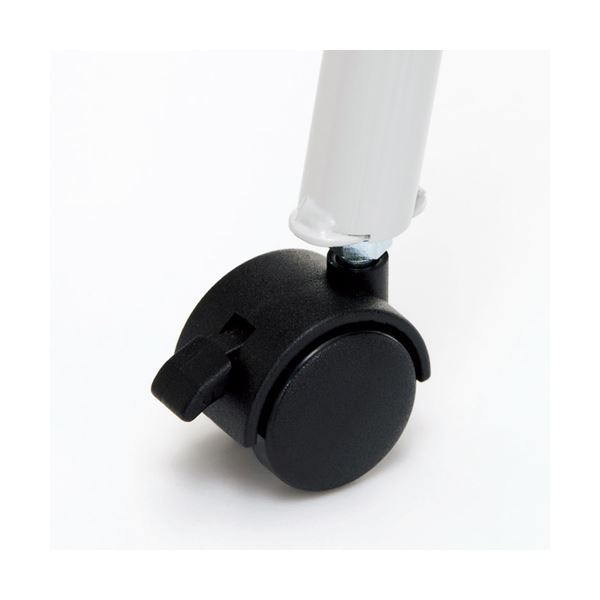 (まとめ) イワサキ パンフレットスタンド用キャスターセット ストッパー付・なし(各2個) Z-TKPC-N30 1セット (×10セット)