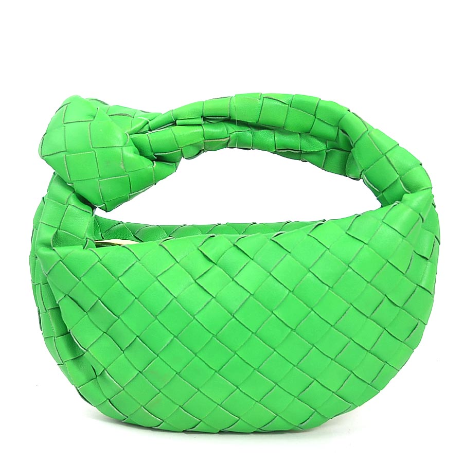 ボッテガヴェネタ BOTTEGAVENETA ハンドバッグ ミニ ジョディ レザー グリーン ゴールド レディース e60278j
