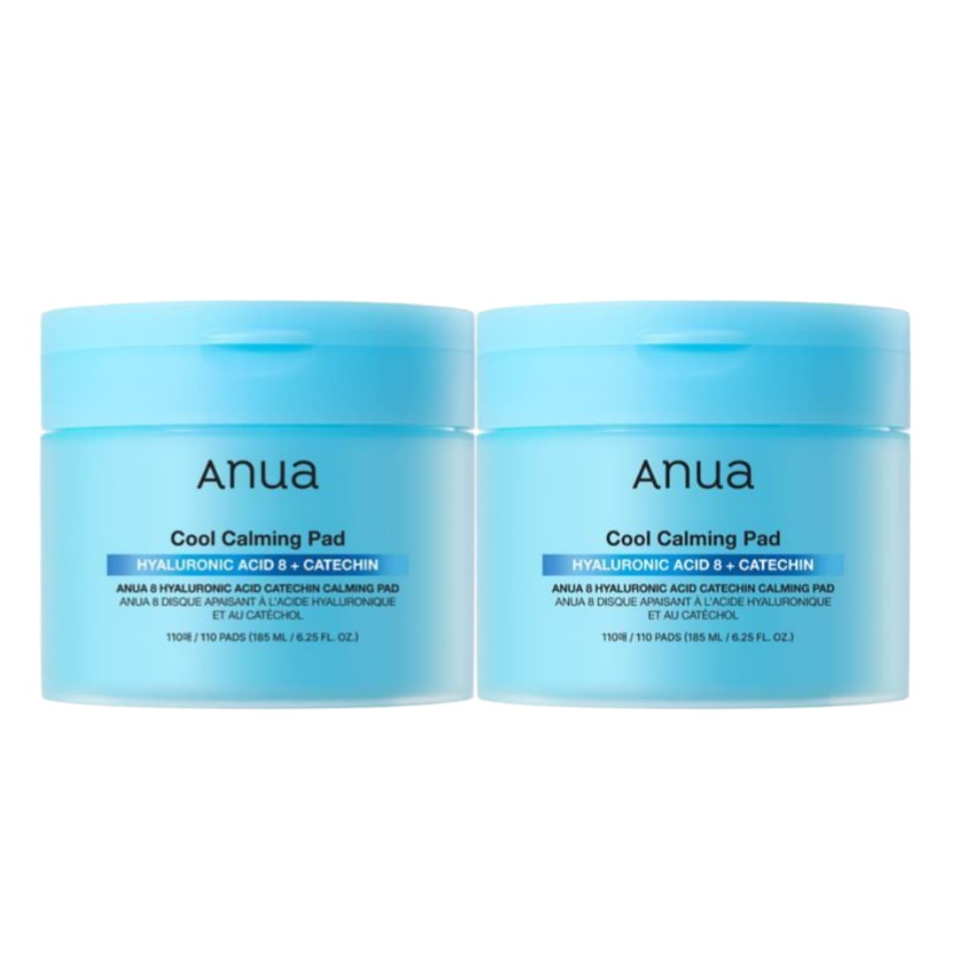 【クール鎮静ケア】8種ヒアルロン酸カテキンカーミングパッド 110枚×2 弱酸性 即時鎮静 トーン改善 水分補給 毛穴ケア フェイシャルパッド 韓国スキンケア