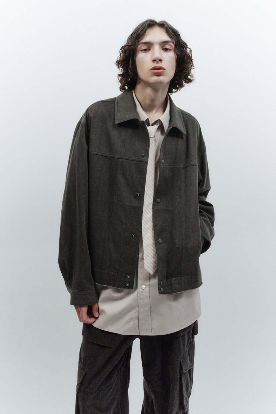 【INSILENCE】 LIGHT CACHION JACKET : BROWN