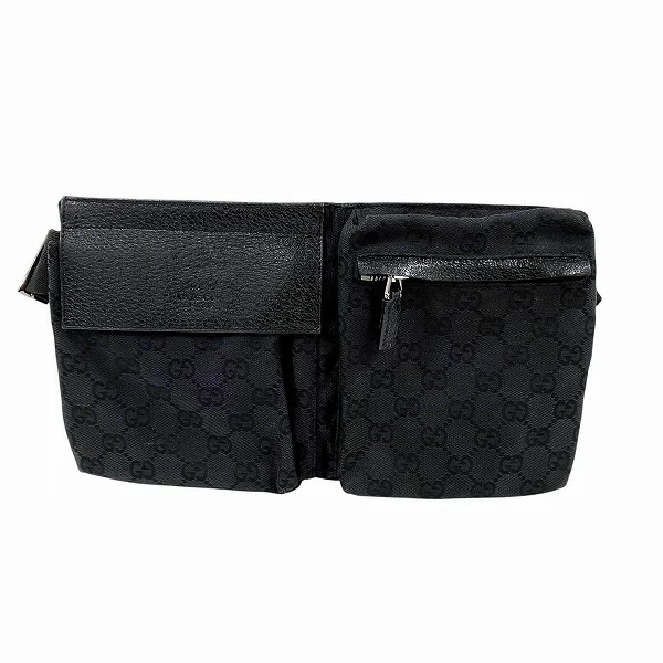 グッチ GGキャンバス 28566 バッグ ウエストポーチ ユニセックス 【中古】