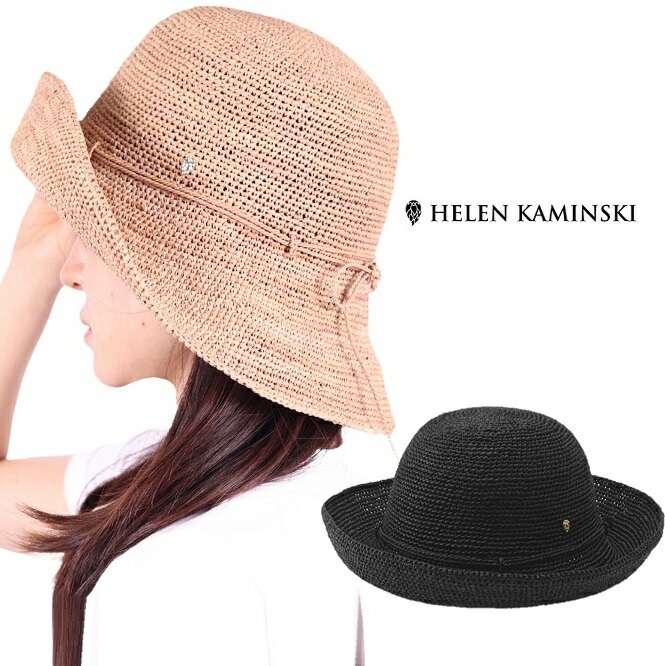 ヘレンカミンスキー HELEN KAMINSKI Provence10 カラー日よけ ハット ラフィア ラウンドクラウンハット 麦わら帽子 帽子 UPF50+ レディース 春夏 レザー リゾート プ