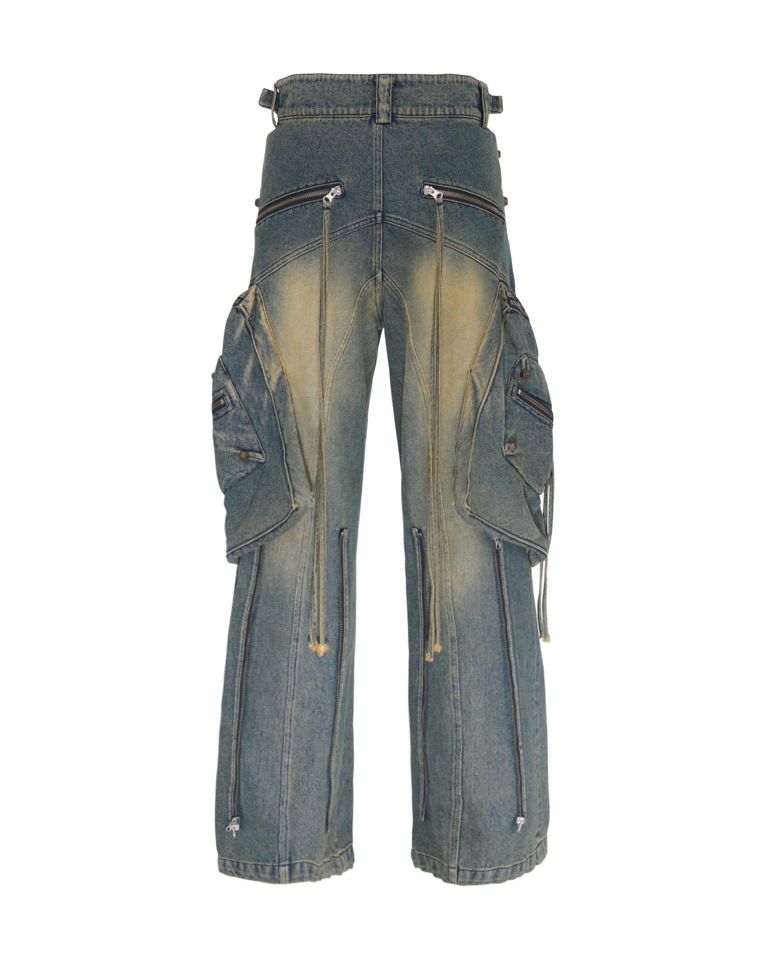 【SURGERY】 SURGERY OBLIQUE CARGO JEANS : TIN BLUE