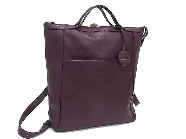 ハンドバッグ グランド アンビション レザー - 2WAY トートバッグ ショルダーバッグ リュック ゴールド金具 パープル系 ショルダーバッグ トートバッグ ショッピングバッグ 鞄【本物保証】