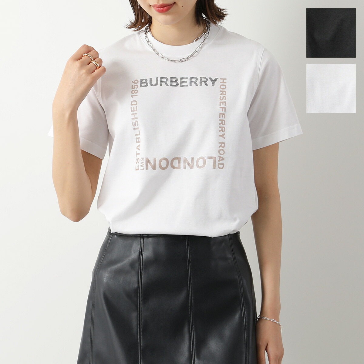 BURBERRY バーバリー 半袖 Tシャツ MARGOT マーゴット 8056048 8064473 レディース コットン ロゴ ロゴT クルーネック カラー2色