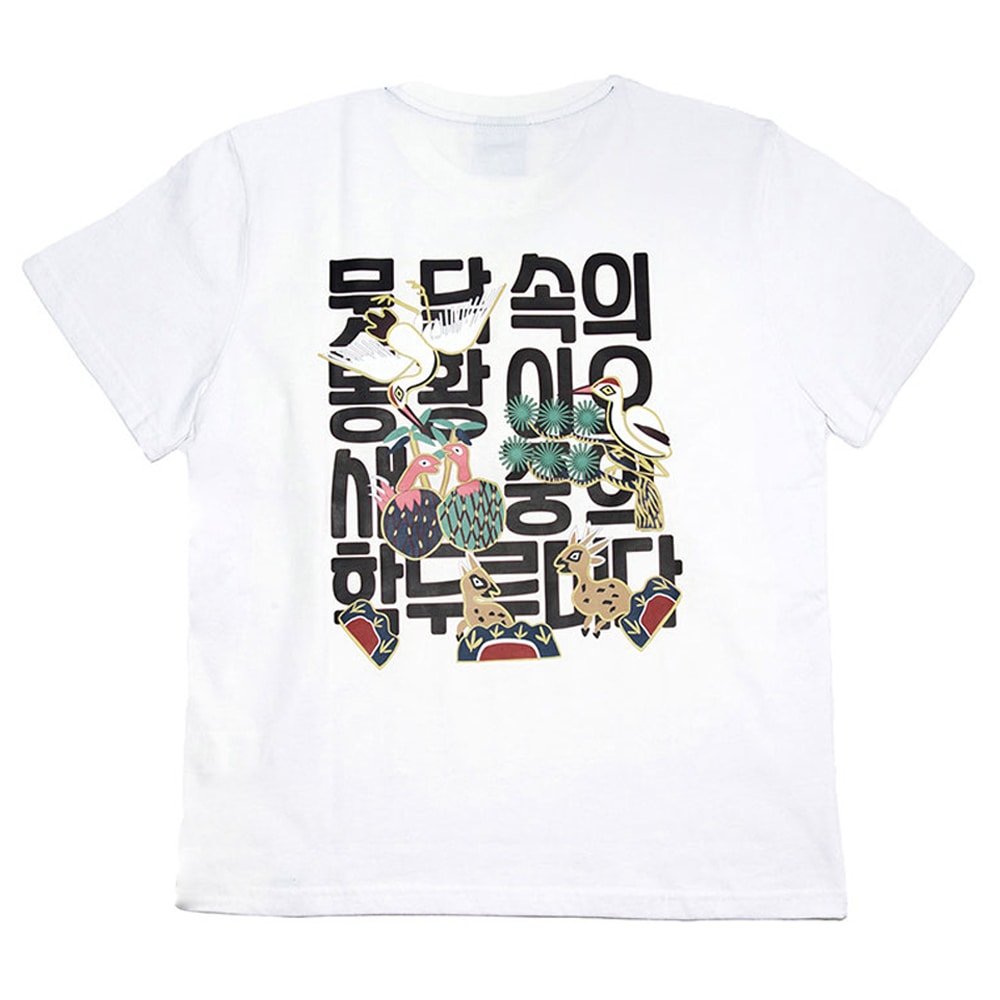 鶴半袖Tシャツホワイト