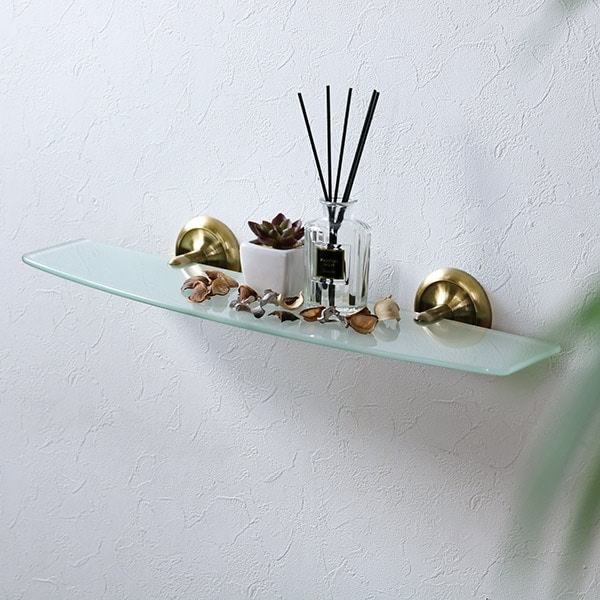 ガラスシェルフ アンティーク BISK DECO ビスク シェルフ 飾り棚 ウォールシェルフ 真鍮 壁掛け ディスプレイ 壁 棚 ウォール家具 壁面収納 ラック 壁掛けラック 飾り 小物収納