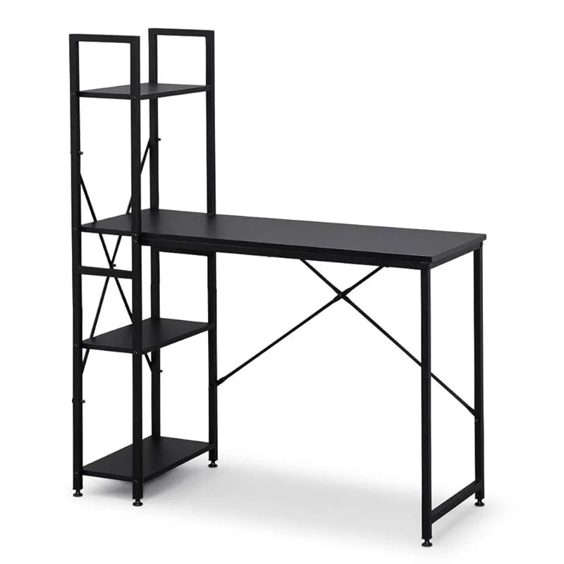 【即納】アイリスオーヤマ パソコンデスク PC ラック付き 勉強机 ワークデスク 1000×420 RDK1042 ブラック/ブラック