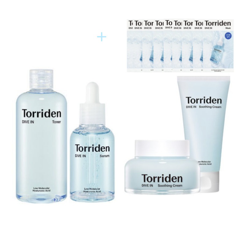 [3点セット]ダイブイン 低分子 ヒアルロン酸 セラム 50ml+トナー 300ml+クリーム 80ml