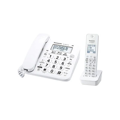 他サイト： 【優良 防犯 電話機 推奨品】 パナソニック コードレス 電話機 VE-GD27DL-W (子機1台付き) ホワイトの商品画像