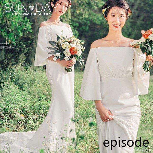 ウェディングドレス ウェディングドレス白 パーティードレス マーメイド オフショルダー 花嫁ロングドレス 露背 結婚式 トレーン 二次会 お呼ばれ 挙式hs5290