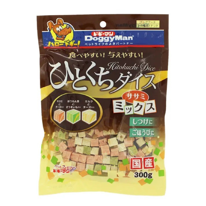 【24個セット】ドギーマンハヤシ ドギーマンひとくちダイスササミミックス300g