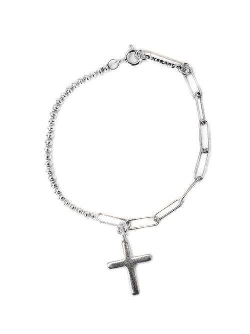 【HARANG】 HR 113B_Cross Half & Half Chain Bracelet ショルダーバッグ 正規品