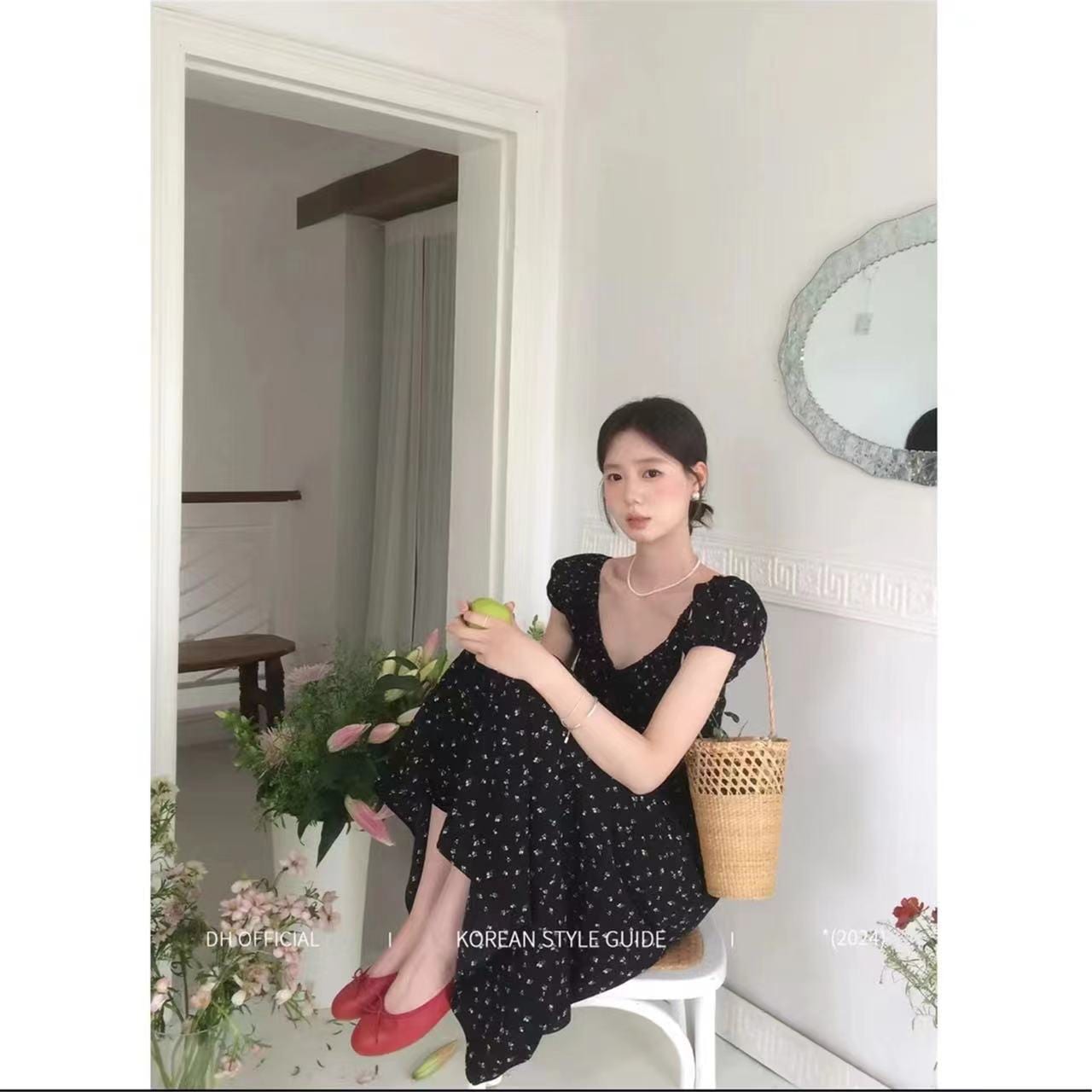 ロングワンピース 花柄 ワンピース シフォン レディース リゾートワンピース Vネック 半袖 かわいい オシャレ キレイめ カジュアル ナチュラル ガーリー ミモレ丈 膝下 総柄 薄手 涼しい サマー